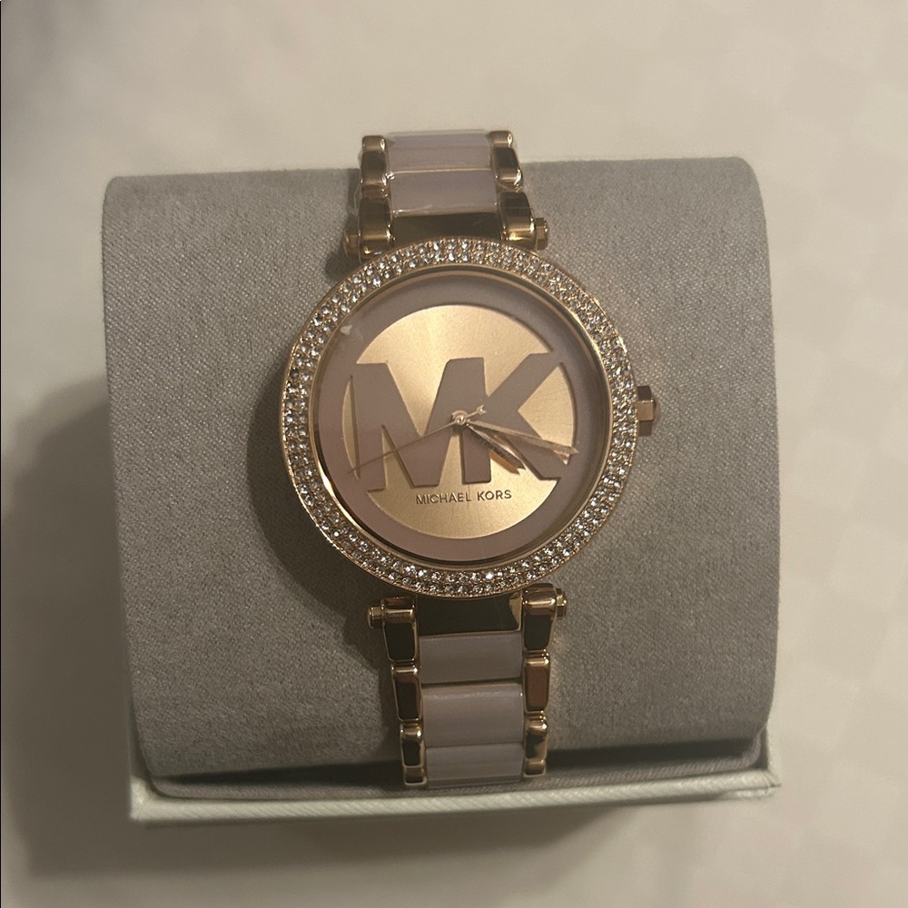 Michael Kors Rose Gold Women's Watch with Crystal Accents